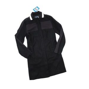 UNDER‎ ARMOUR Sportswear UAS Women's Rugby Trench coat Jacket Black Wool Size XS